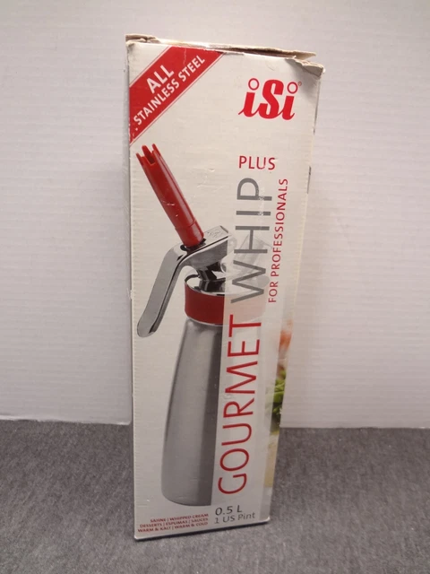 NEW iSi Gourmet Professional Whip Plus 1 Pint Cream Dispenser Stainless Steel