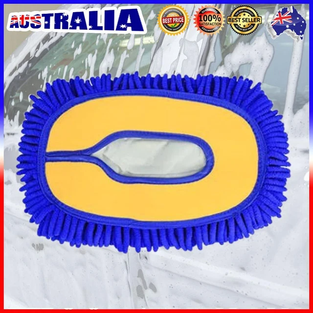 ❤ Car Detailing Brush Chenille Car Mop Head Wipe Mop Auto Accessory (Blue)