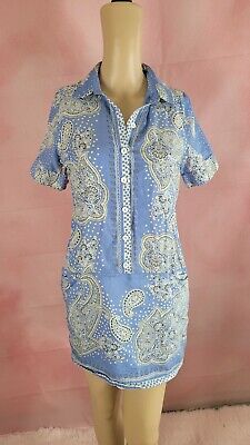 Paul & Joe Sister Anthropologie Blue Dress SIZE 1 w Pockets