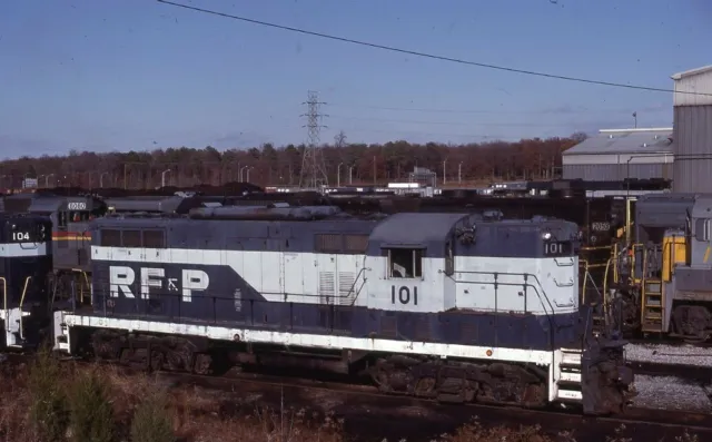 RF&P Railroad Train Locomotive RICHMOND VA Original 1983 Photo Slide