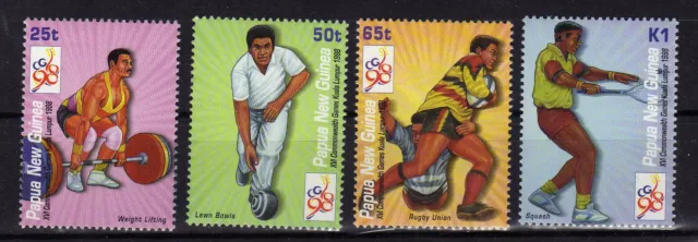 PAPOUASIE Papua NG 1998 Sport  Haltérophilie Tennis Rugby Yv 809/812 MNH **