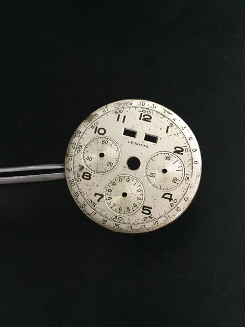 Cadran Chronographe Original Pour Mouvement Valjoux 23 - Diamètre 34.70mm, Neuf Sans étiquette