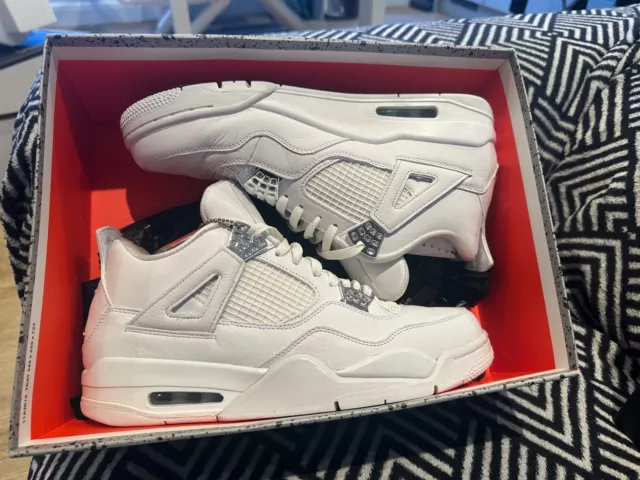 Nike Air Jordan 4 Retro Pure Money 2017 - UK 10.5 / US 11.5 White Silver Grey OG