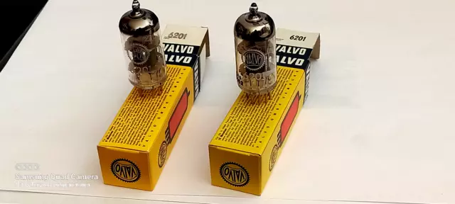 2xValvo 6201 Röhren. GoldPin;  Vorverstärker;E81CC;ECC801;   NOS: OVP: