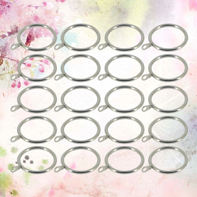 20 PIEZAS Anillos Colgantes de Cortina con Anillo Oreja Ventana de Hierro Resistente Anillo Cortina
