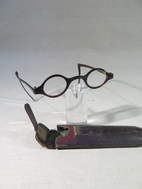 Lerebours Paris Ancienne Jolie Paire Petites Lunettes A Tempes Epoque Empire