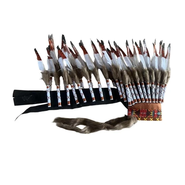 2XNATIVE AMERICAN CHIEF Headdress Fancy Dress Costume Decorative ...