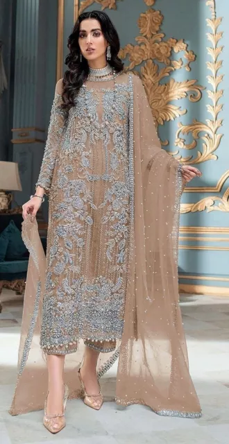Indisch Bollywood Ethnisch Schwer Anarkali Salwar Kameez Pakistaner Kleid Party