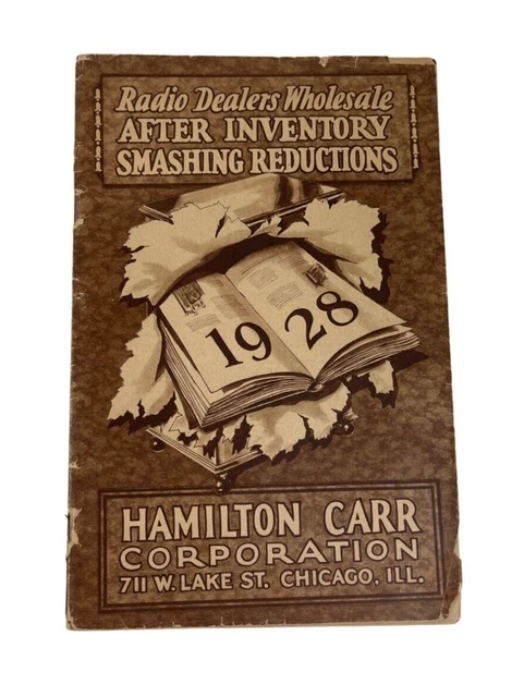 Retro Classig VINTAGE 1928 HAMILTON Carr Corp Radio Catalog Dealers Wholesale After ...