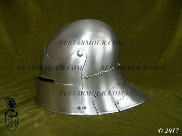 Elmo medievale tedesco Sallet Elmo armatura Halloween Replica FR20