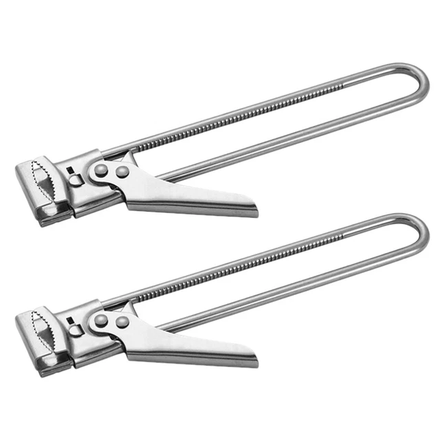 2 piezas Abridor de latas profesional Abridor de latas de acero inoxidable Removedor de tapas de cerveza