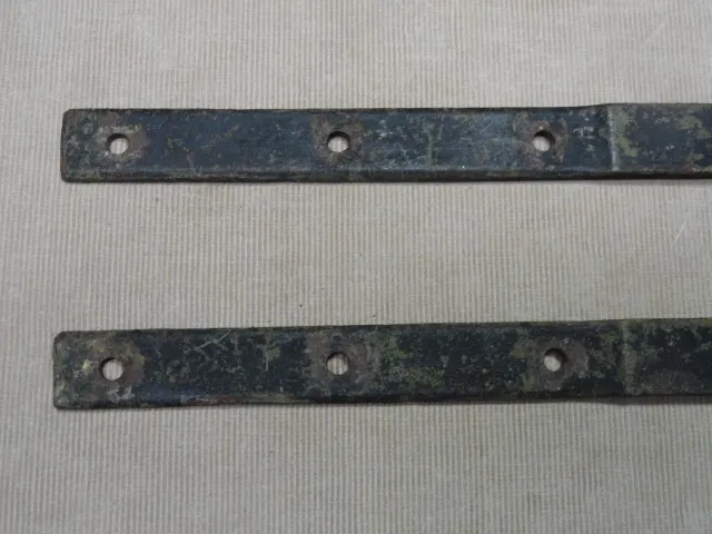 Pair of Barn Shed Door Garden Gate Strap Hinges Antique Cast Iron Nice Ones 'B' 4