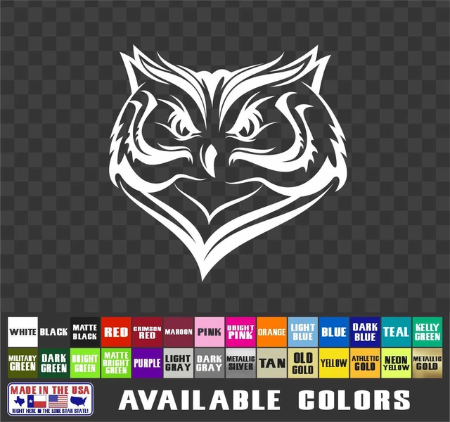 Owl Sticker Vinyl Decal Car Van Truck Laptop