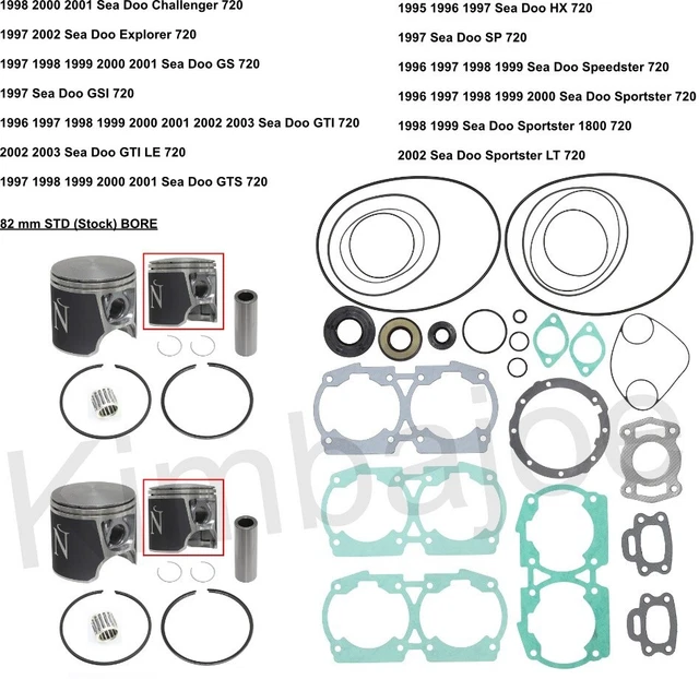 Seadoo 717 / 720 787 800 Rfi Jet Pump Kit Hx Spx Xp Gtx Gti Gs Gsx Gts