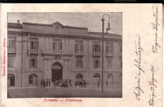 Potenza Citta'    Viaggiata  Primi 900 Prefettura Animata