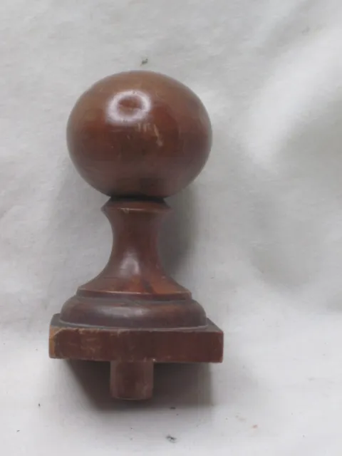 vintage turned wooden ball detail furniture salvage accent topper finial post