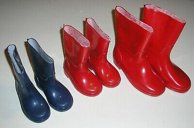 Stivali in gomma per bambini - sfoderati - colore rosso e blu