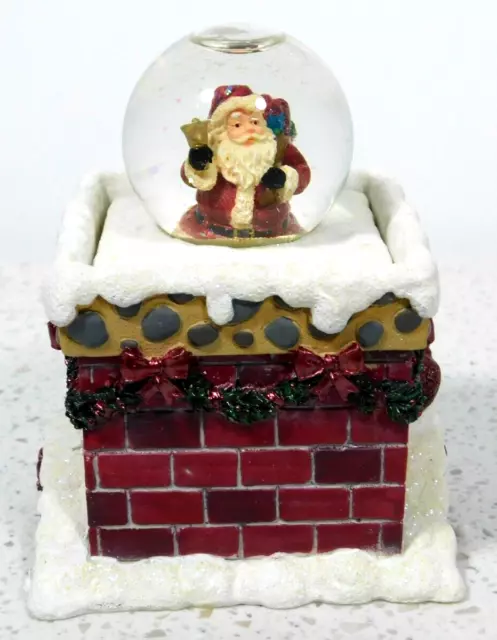 Kirkland Signature Water Globe Box Santa Chimney Christmas Snow Interchangeable