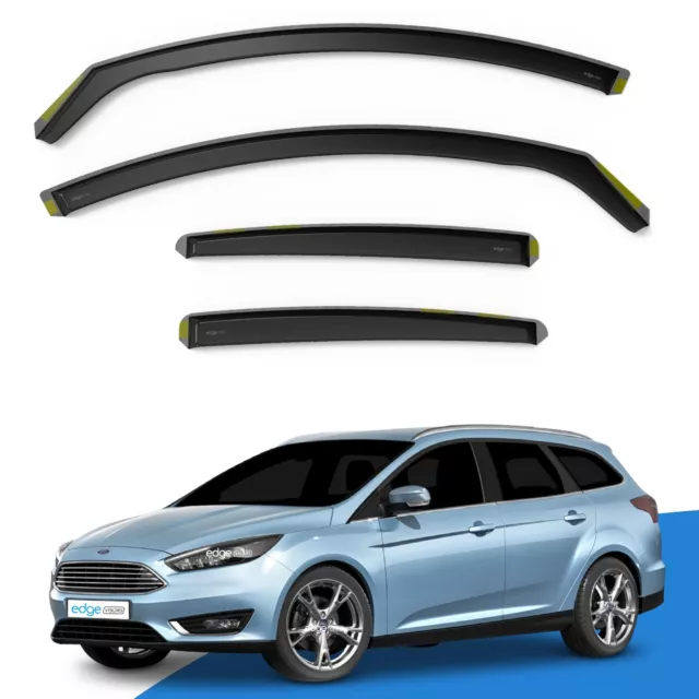 Ford Focus MK3/ST 2011-2018 5 Door Estate Wind Deflectors 4pc Edgevisors Tinted