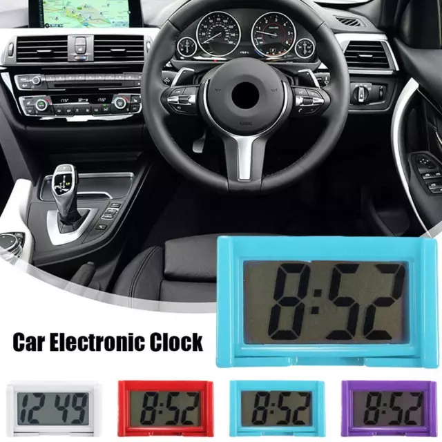 Mini Digital LCD Table Auto Car Dashboard Desk Date Time Calendar Small Clocks