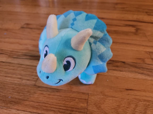 Disney World Animal Kingdom Dinoland  Blue Triceratops Dinosaur Plush Toy