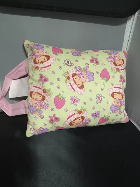 Baby rare gifts Sm pillow w/ handle Strawberry Shortcake Theme's  12" X 9.5" New