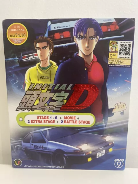 Initial D Anime DVD Complete Box Set Stage 1-6, Extra Stage, 3 The Movie