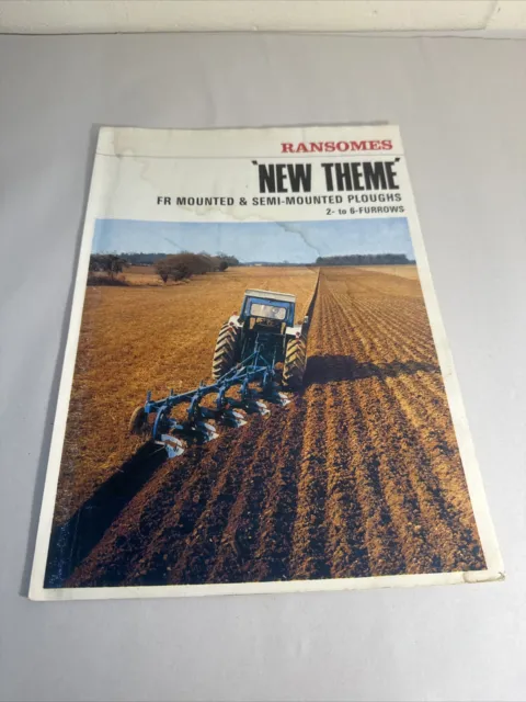 RANSOMES New Theme 2 To 6 Furrow Mounted Semi Plough Sales Brochure Leaflet Farm