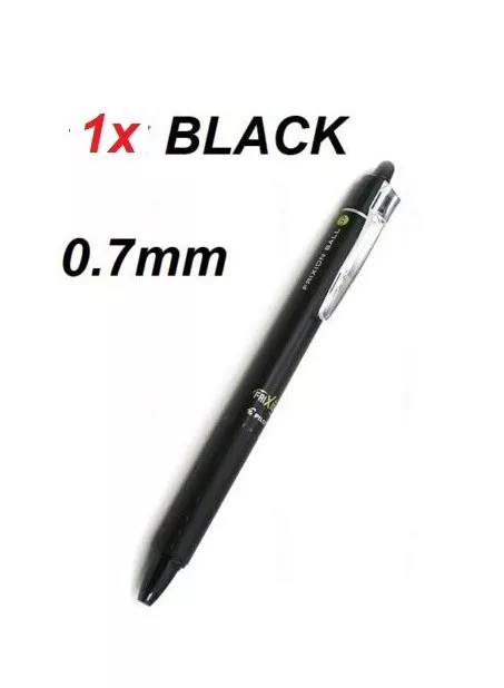 Pilot FriXion Ball Retractable Erasable Ink Gel Pen 0.7mm  - 1x BLACK