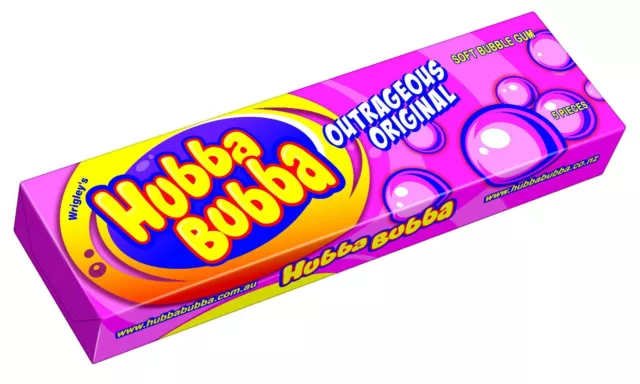 20 x WRIGLEYS HUBBA BUBBA  ORIGINAL BUBBLE GUM  BULK LOLLIES