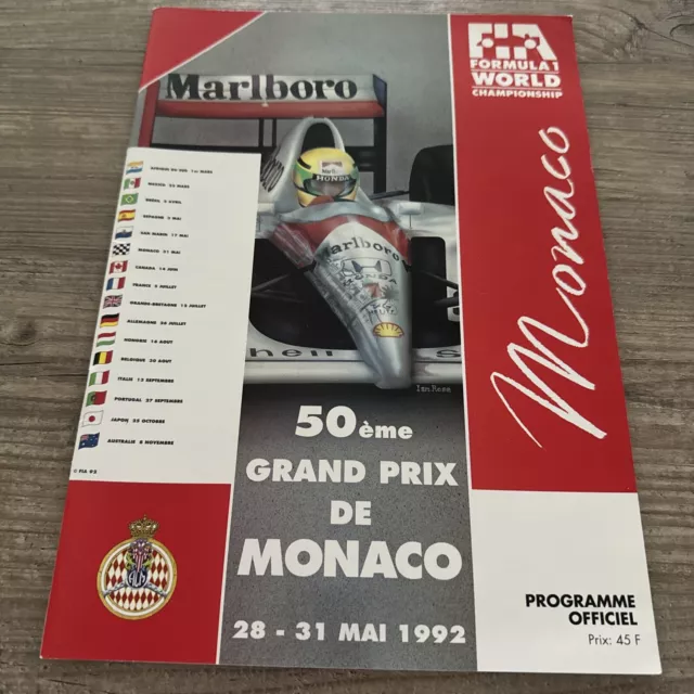 Programmheft Formel 1 Monaco. Sammlerstück. NEU. Schumacher. Senna. Mansell…….