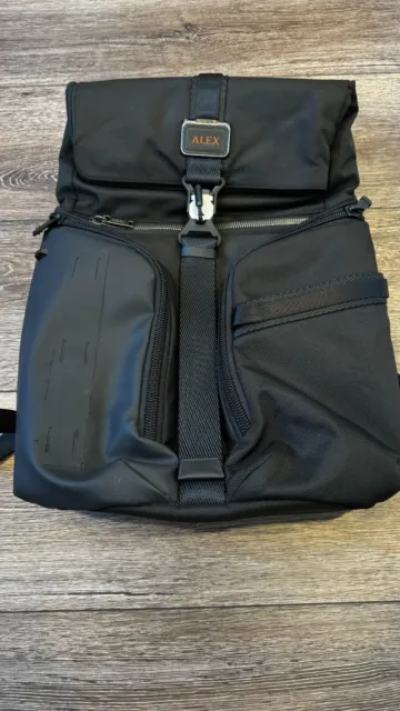 TUMI ALPHA BRAVO Logistics Flap Lid Backpack BLACK 0232759D MSRP $495 AUTHENTIC
