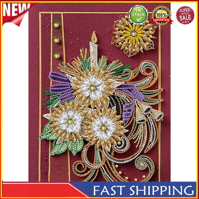 SoeHong 5D DIY Teilweise spezielle Form Bohrer Diamant Zeichnung Kit Blume Stras