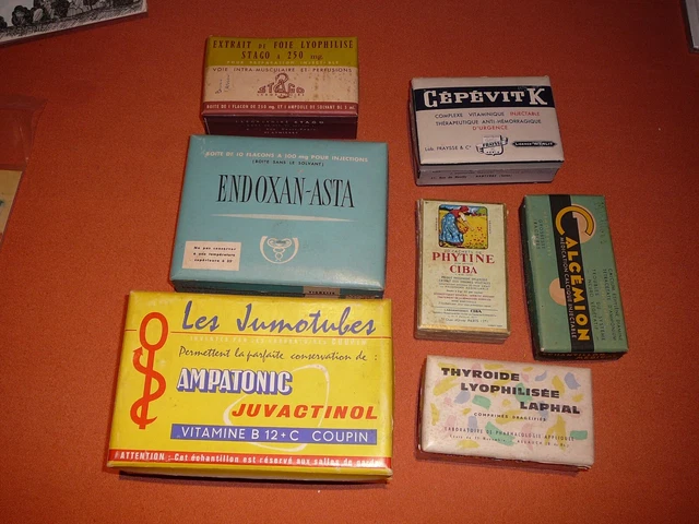 2 ANCIENNES Boites en carton Mèches pour réchaud double flamme 8X4X2 cm