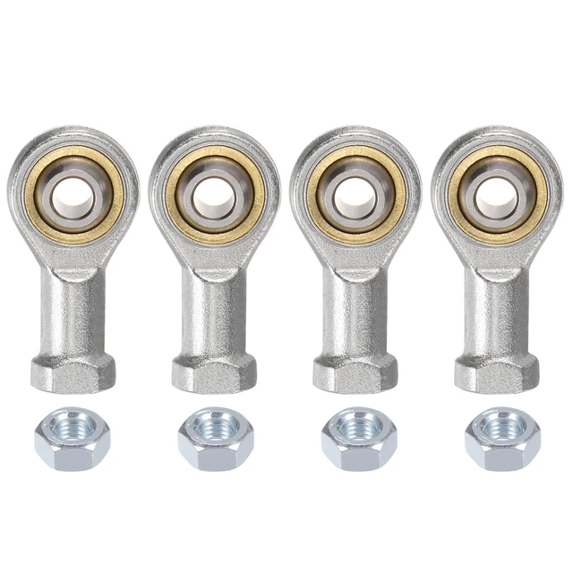 4pcs SI6TK PHSA6 M6 Female Rod End M6x1 Right Hand Thread,Includes Jam Nut