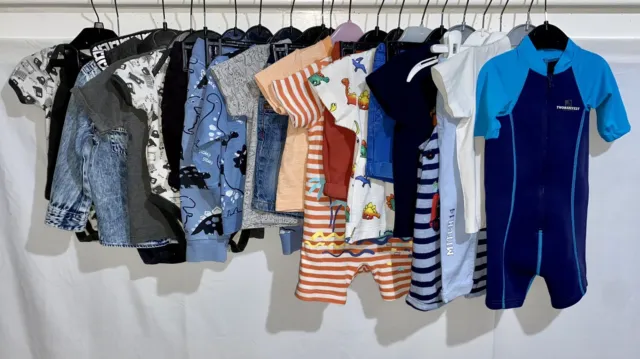 Baby Boys Clothes Bundle 9-12 month NEXT, RIVER ISLAND, GEORGE, TU *21 Items*