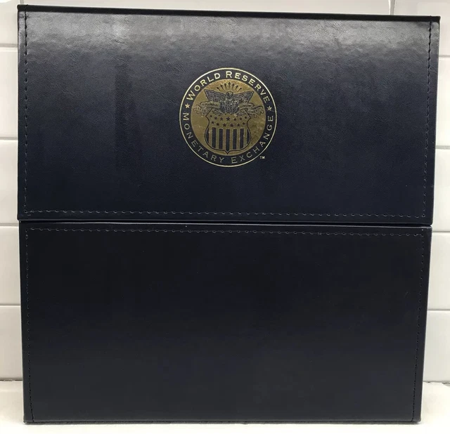 World Reserve Monetary Exchange Navy Blue Presidential Coin Dollar Album Book