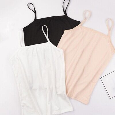 Summer Plain Sleeveless Ladies Stretch Strappy Cami Camisole Vest Sexy Tank Top