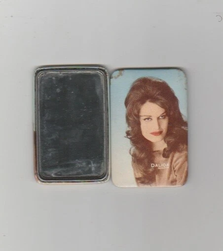 Miroir De Poche Publicitaire Vintage GEÏSHA - Style Vitrail Et Art Nouveau - Argent Massif - Objet De Collection