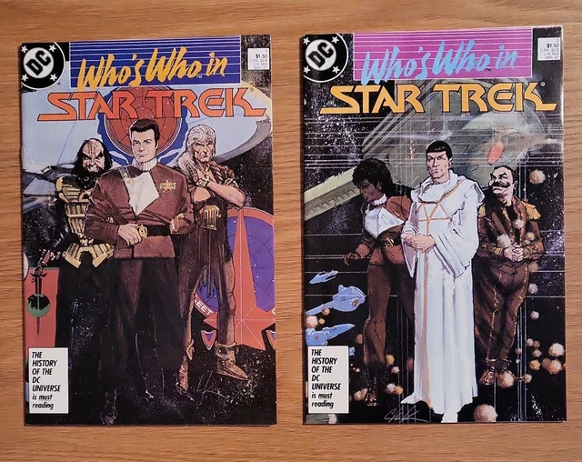 Who's Who In Star Trek Vol 1 & 2 DC Comics 1987 Excellent Condition
