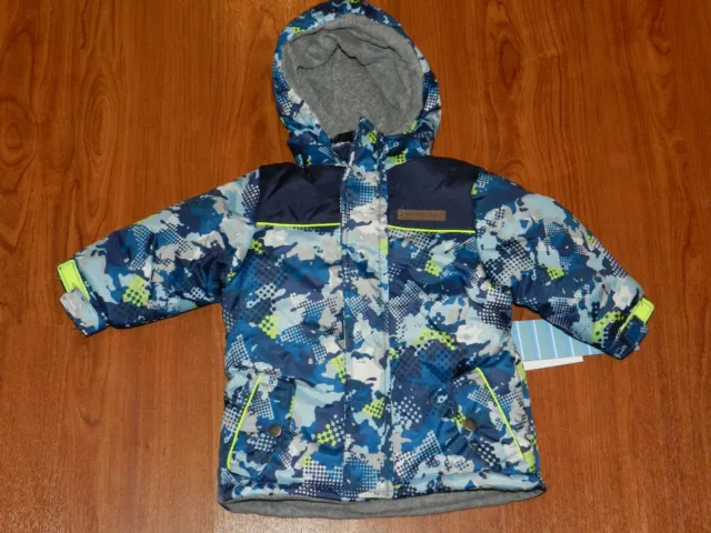 New - Wippette Baby Toddler Boy Snow Coat Jacket - Size 12M - Camouflage Navy