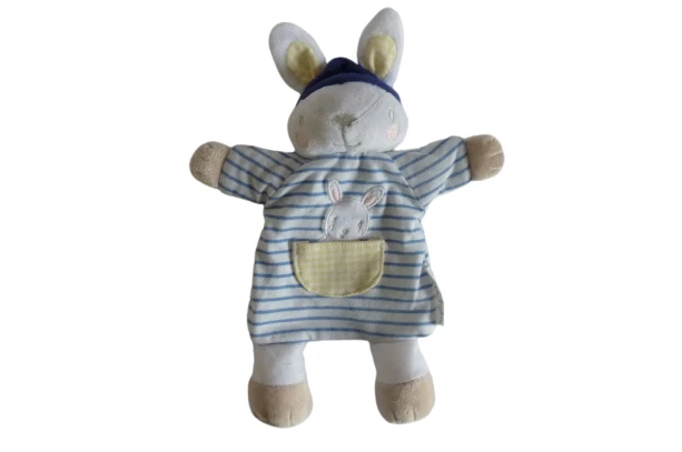 Doudou lapin marionnette comme neuf Sergent Major
