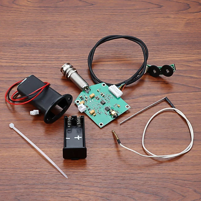 Micro Avec Accordeur Micro Guitare Acoustique 4 Bandes Préampli EQ Accordeur - Kit Complet Pour Guitare Folk Micro Guitare 4 Bandes
