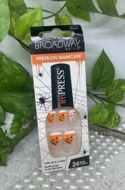 BROADWAY imPRESS Halloween Nails Press-On Manicure 24 Nails SWEAT PEA *neu*