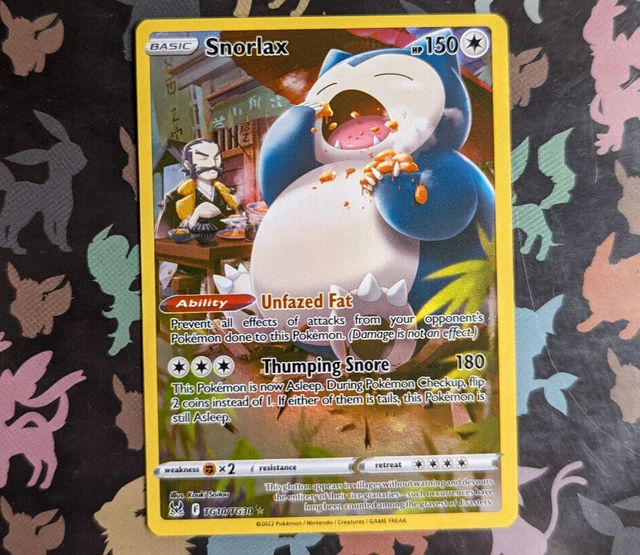 Snorlax TG10/TG30 Full Art Lost Origin Trainer Gallery Pokemon Card NM