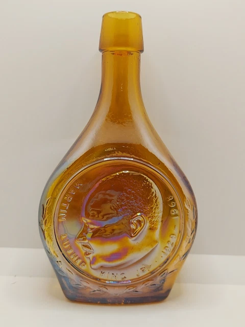 Vintage Wheaton Martin Luther King Jr Decanter Great American Series Irid Amber