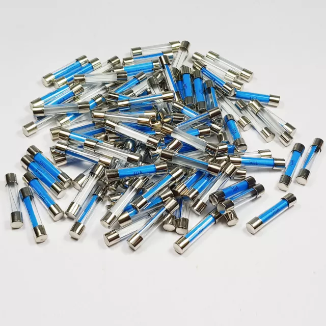 10 Amp Glass Fuse 10A Amps 6x30mm Quick Blow Fuses - A 6 x 30mm