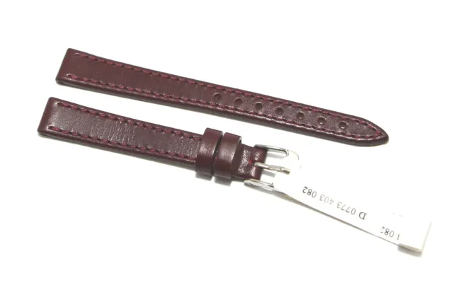 Morellato cinturino per orologio vera pelle liscia bordeaux 12mm piatto