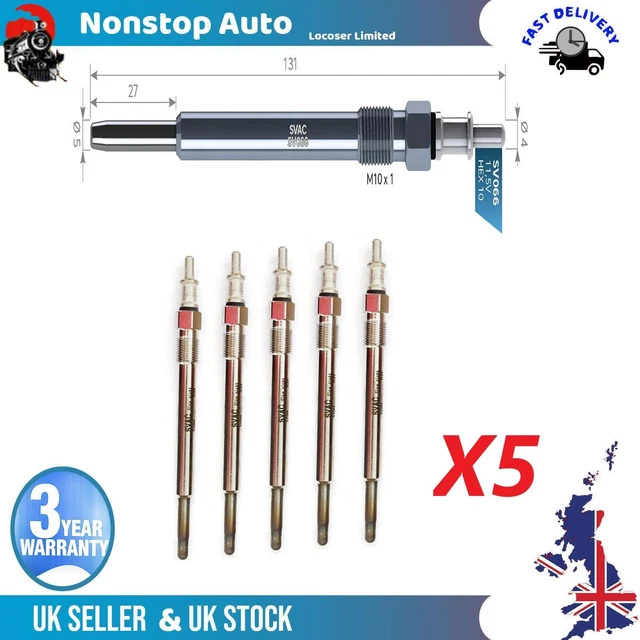 5X Glow Plugs For MERCEDES C E S G V CLC CLK Viano Vito Sprinter A0011592801