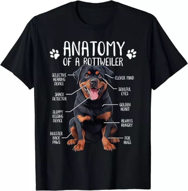 Funny Anatomy Rottweiler Dog Owner Rottie Dad Mom Pet Lover Gift Unisex T-Shirt